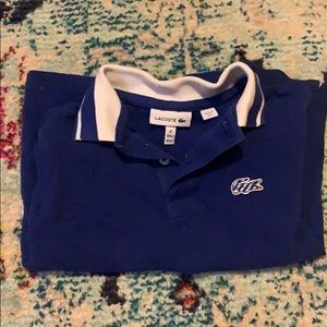 Lacoste blue collar shirt